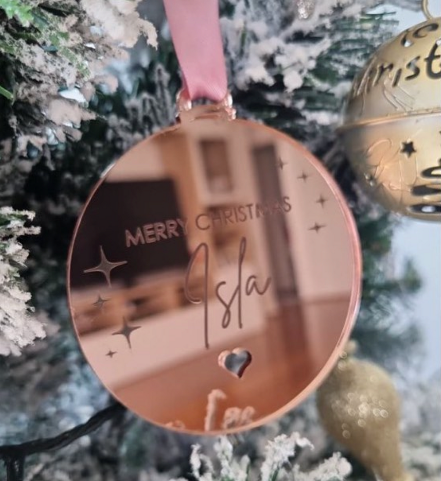 Ornament - Solid round with Cursive text
